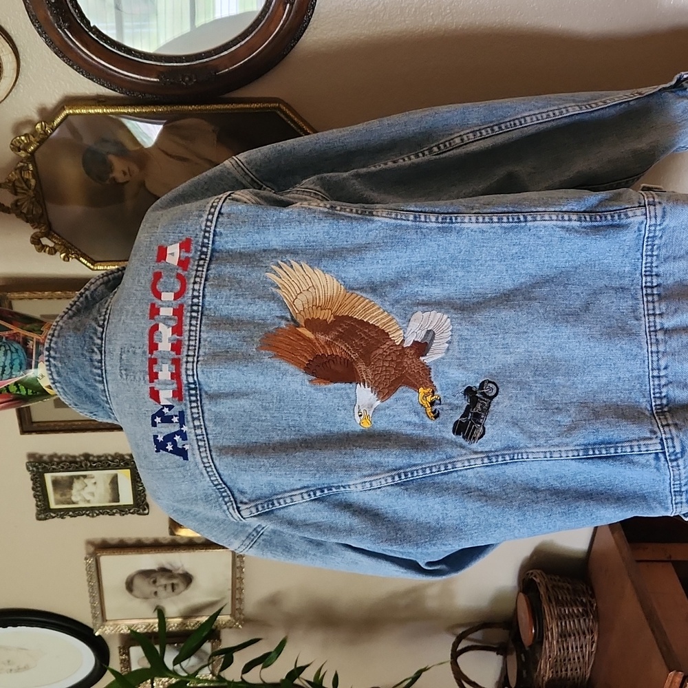 Lee Rivited Mens Denim Jacket Embroidered